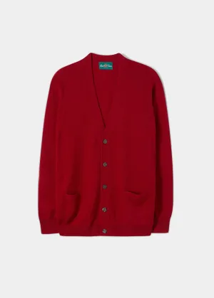 Cornwall Lambswool Cardigan in Dubonnet - Classic Fit