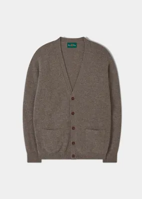 Cornwall Lambswool Cardigan in Vole - Classic Fit