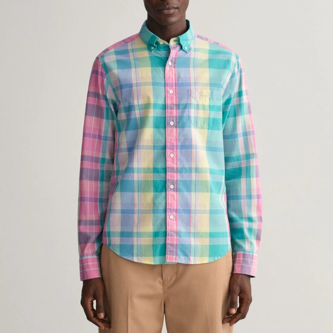 Cotton Shirt - Madras Check - Perky Pink