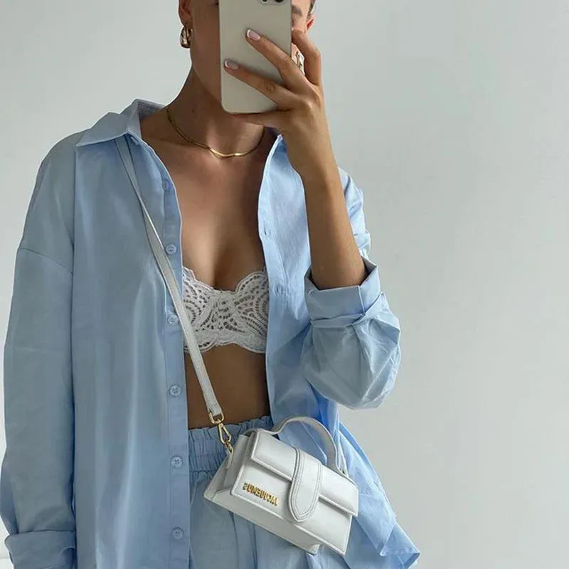 Cotton Two-Piece Fashion Outfit Blouse