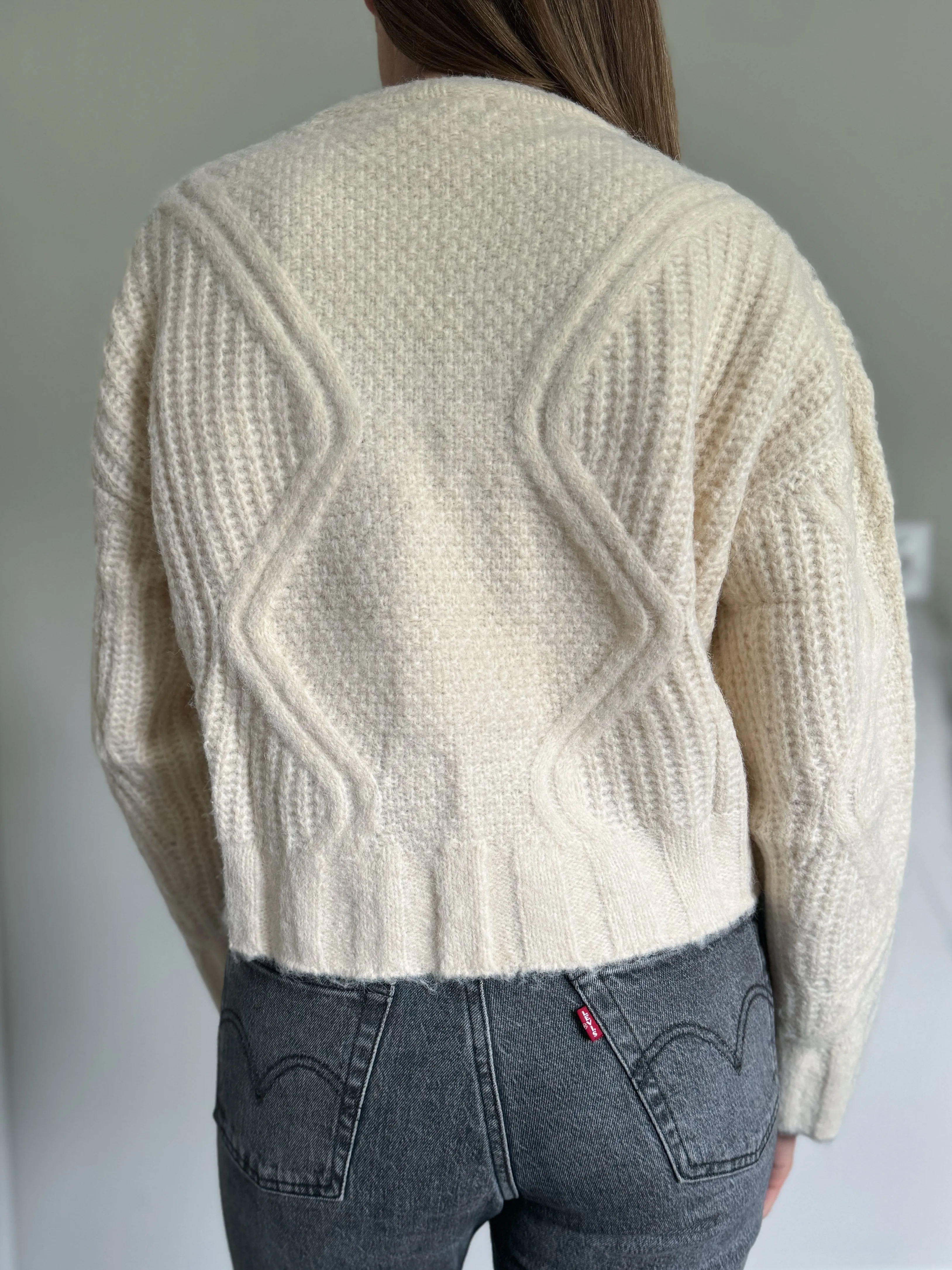 Cream Kable Knit Sweater