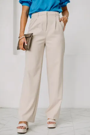 Cut Some Slack Wide Leg Dress Pants | Oatmeal