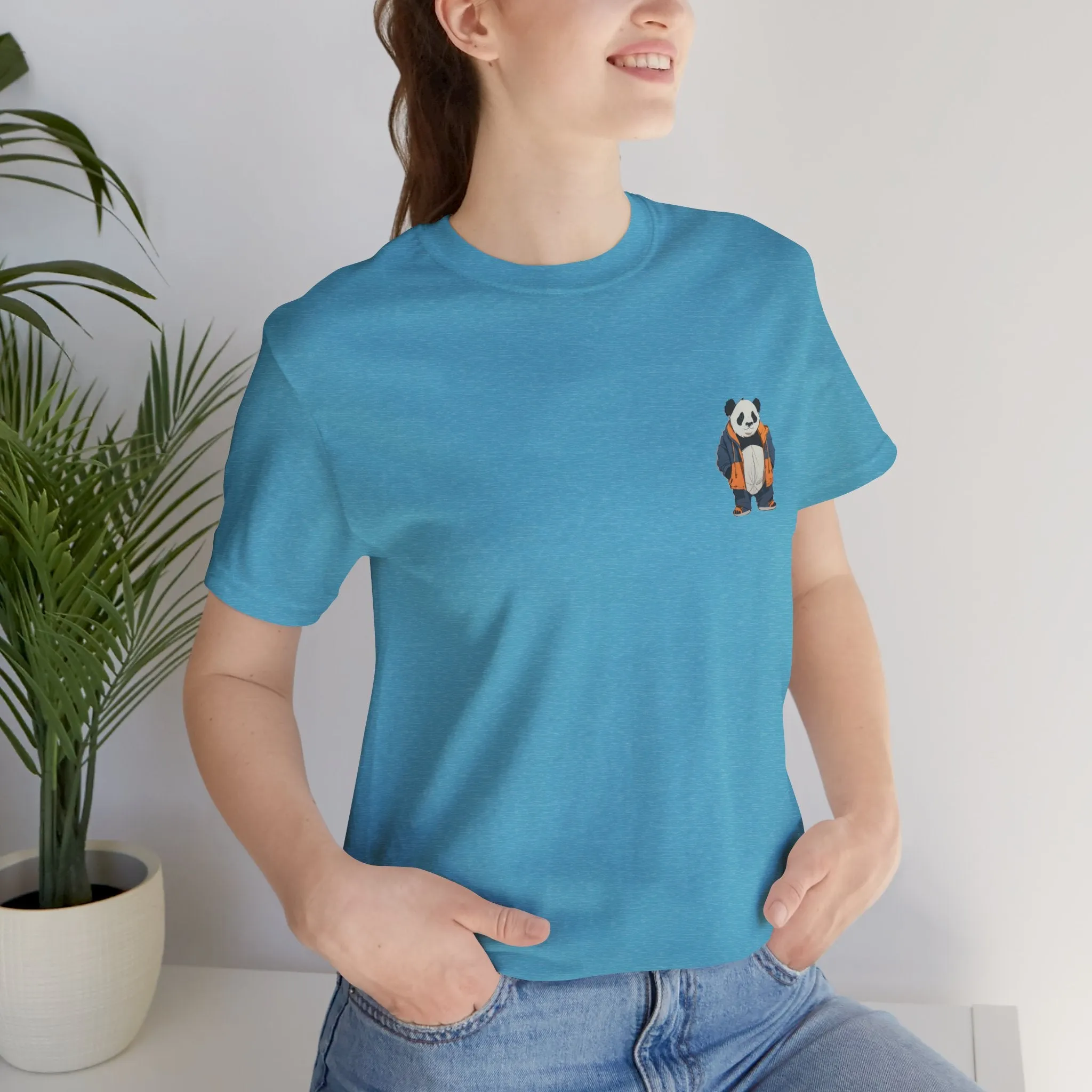 Cute Panda Graphic Unisex Jersey Tee - Perfect for Animal Lovers!