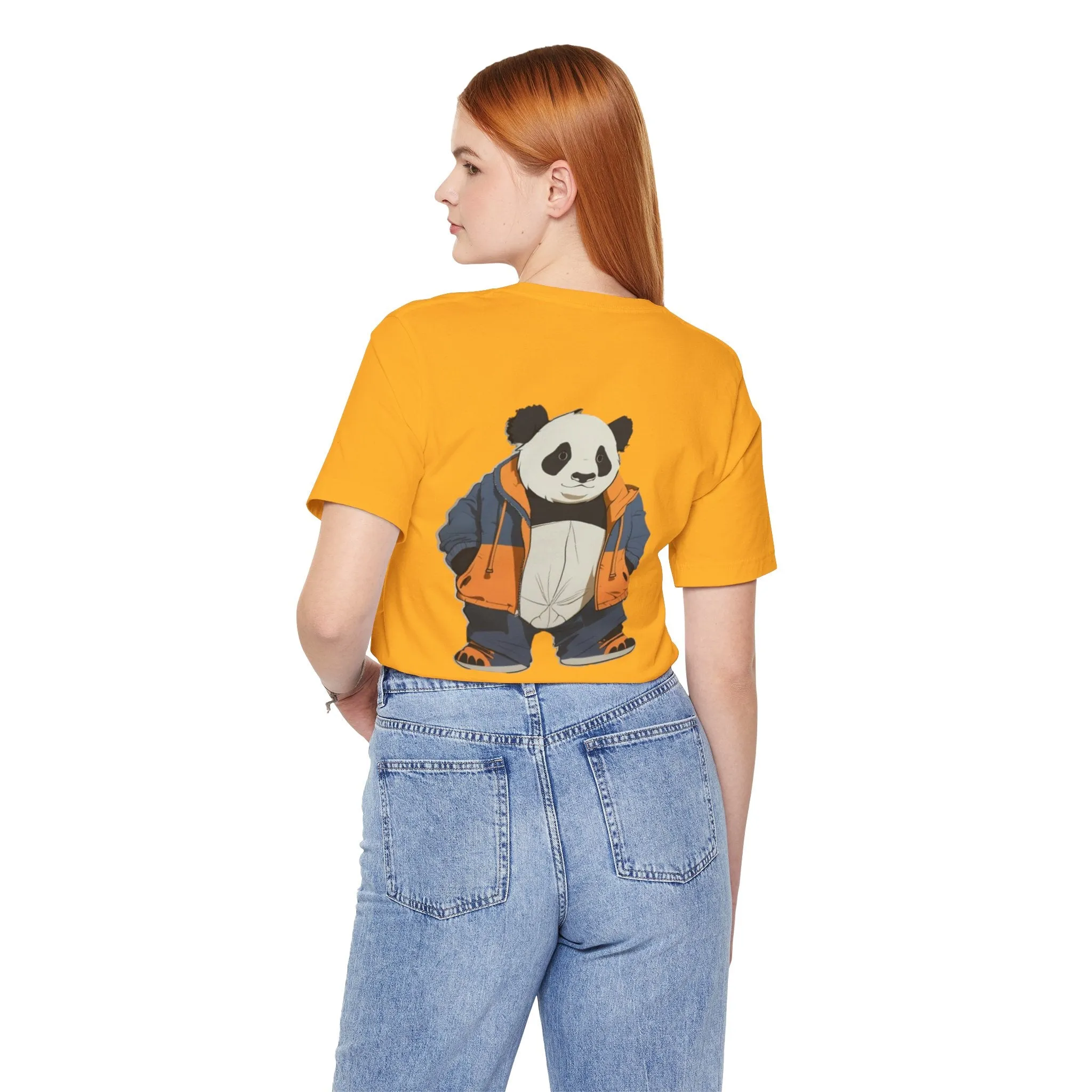 Cute Panda Graphic Unisex Jersey Tee - Perfect for Animal Lovers!