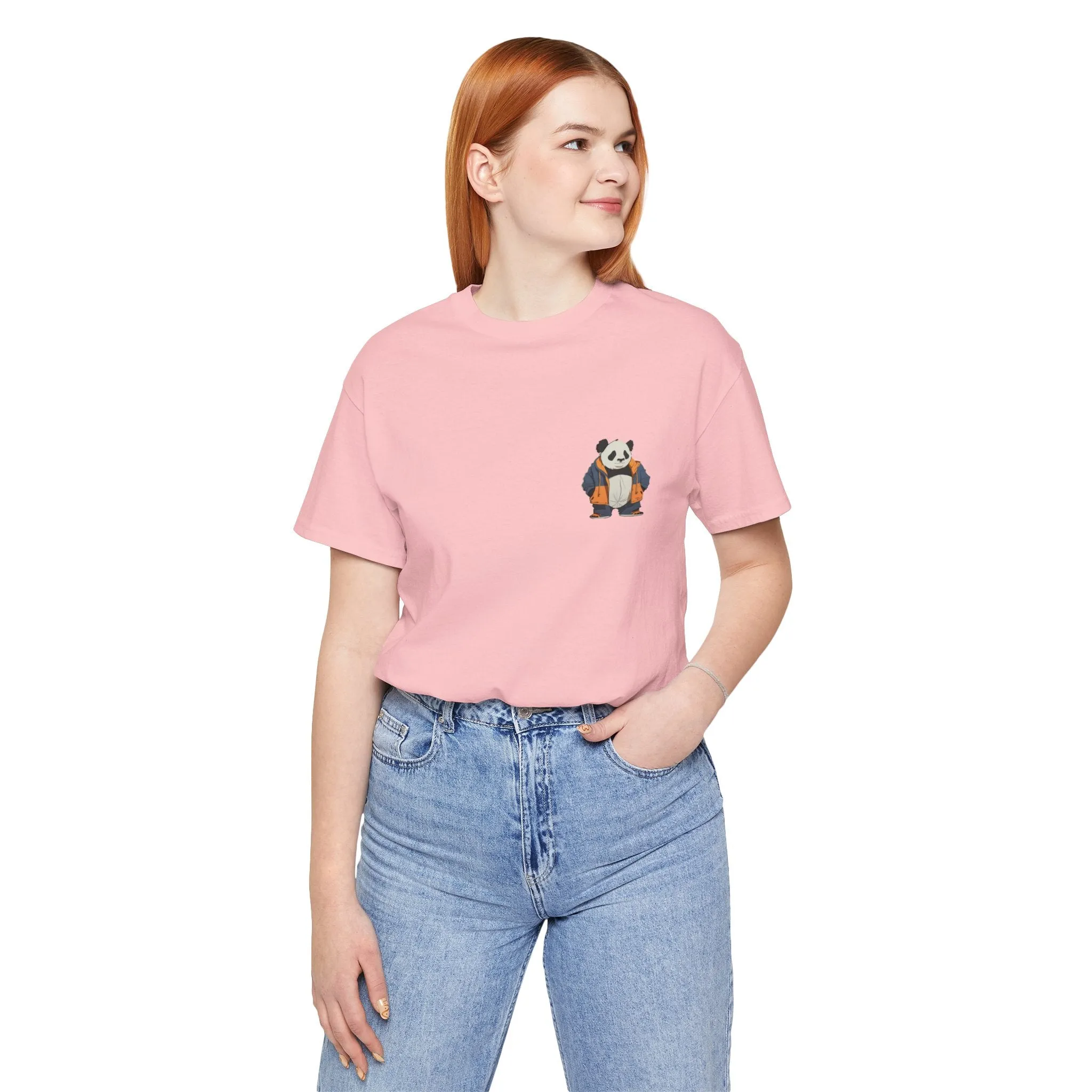 Cute Panda Graphic Unisex Jersey Tee - Perfect for Animal Lovers!