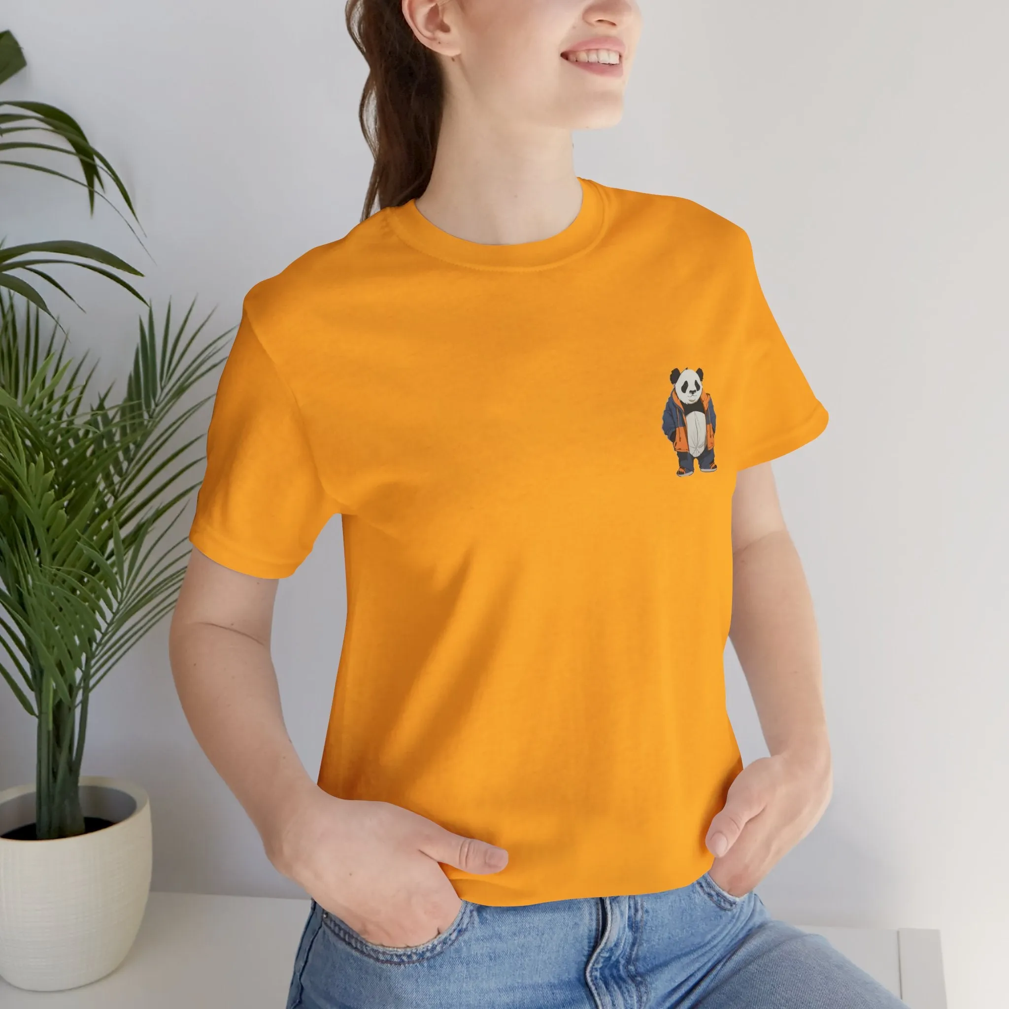 Cute Panda Graphic Unisex Jersey Tee - Perfect for Animal Lovers!