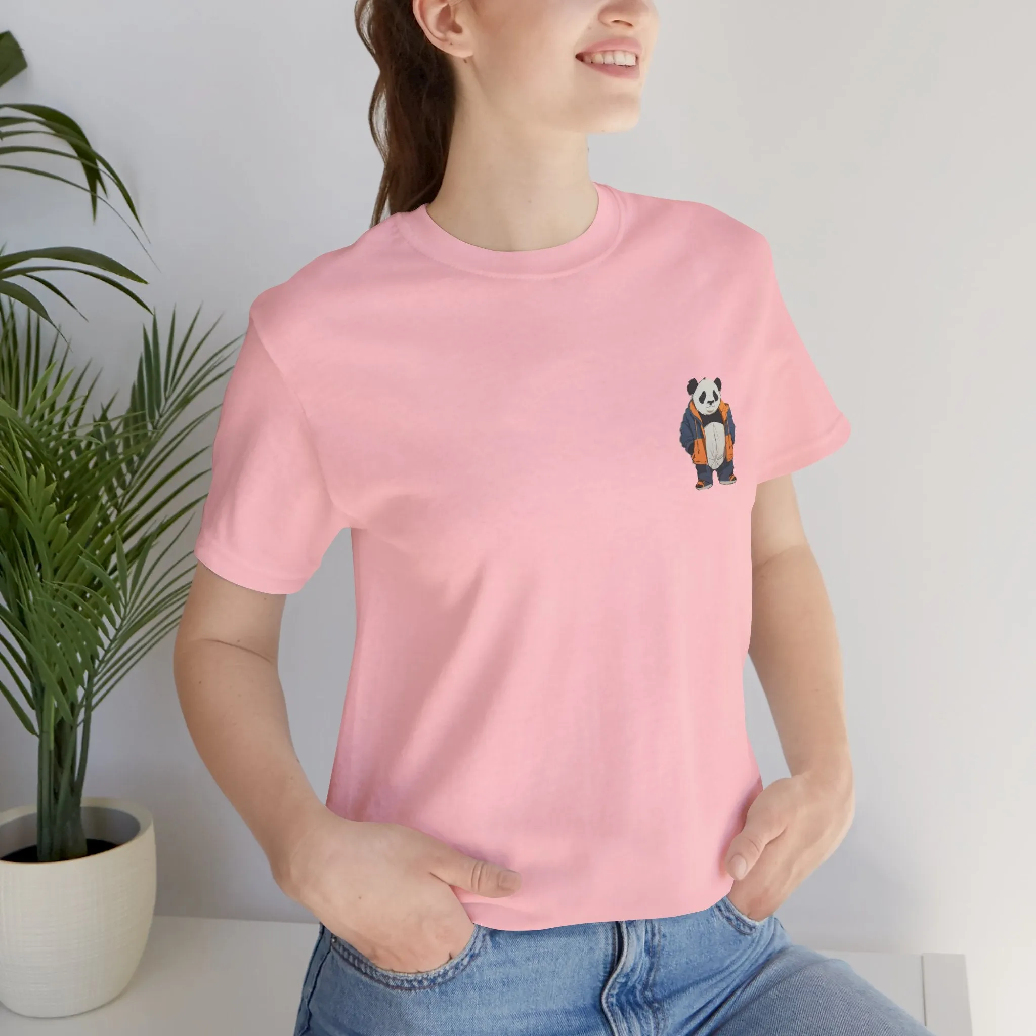 Cute Panda Graphic Unisex Jersey Tee - Perfect for Animal Lovers!