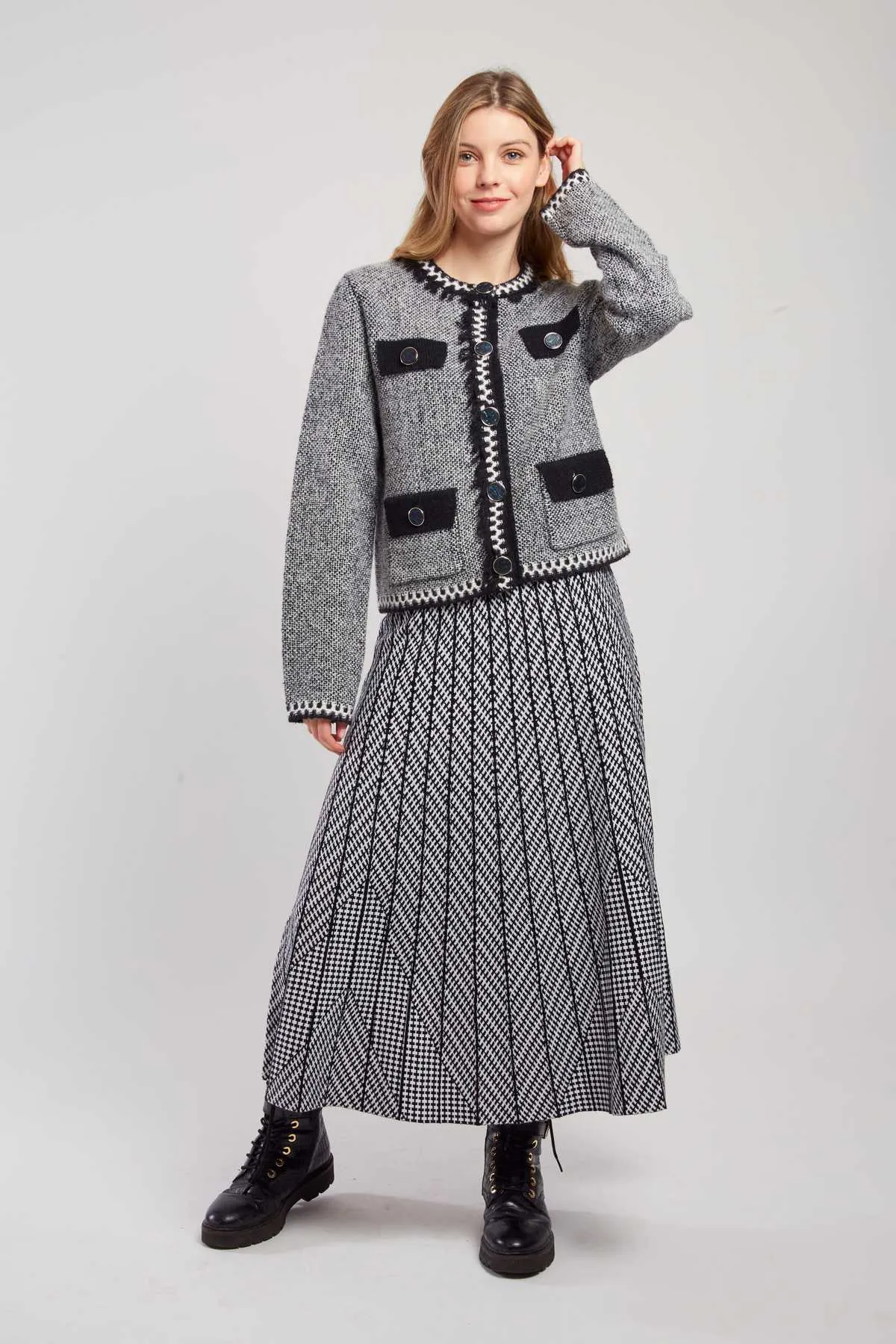 Dante Knit Cardigan Grey