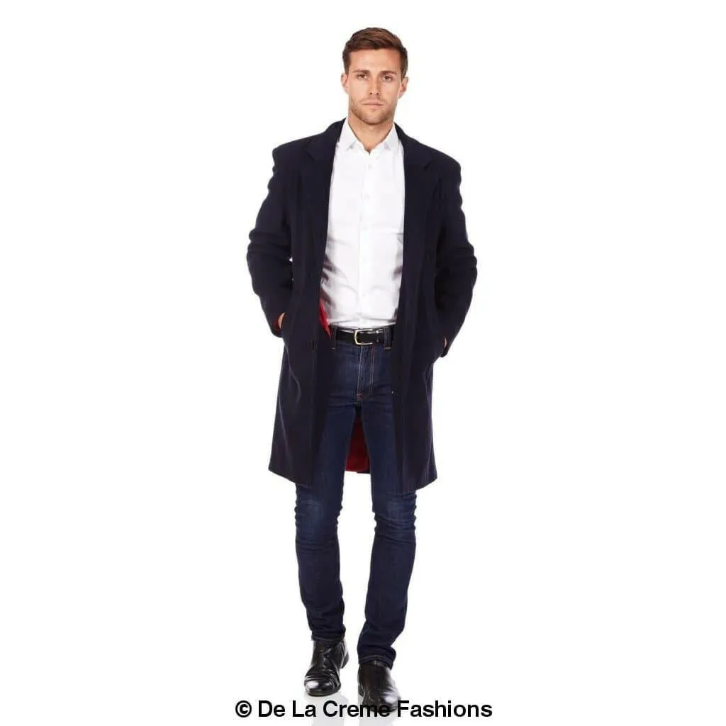 De La Creme MAN - Wool & Cashmere Blend Formal Security Overcoat