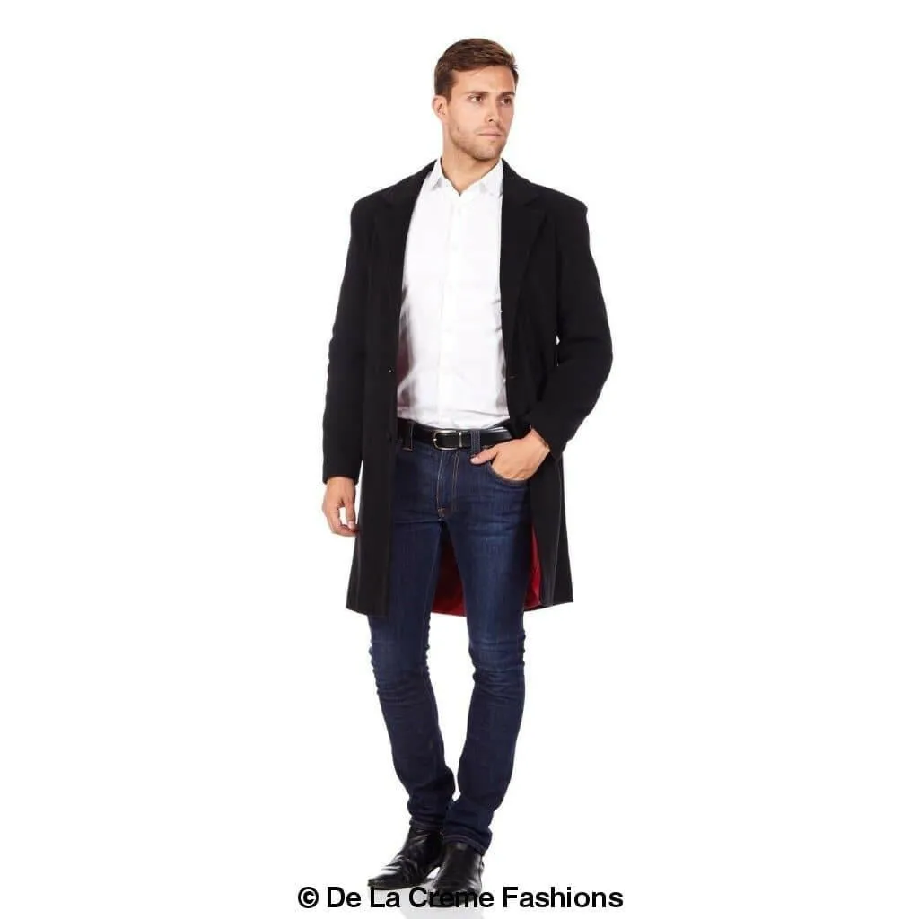 De La Creme MAN - Wool & Cashmere Blend Formal Security Overcoat