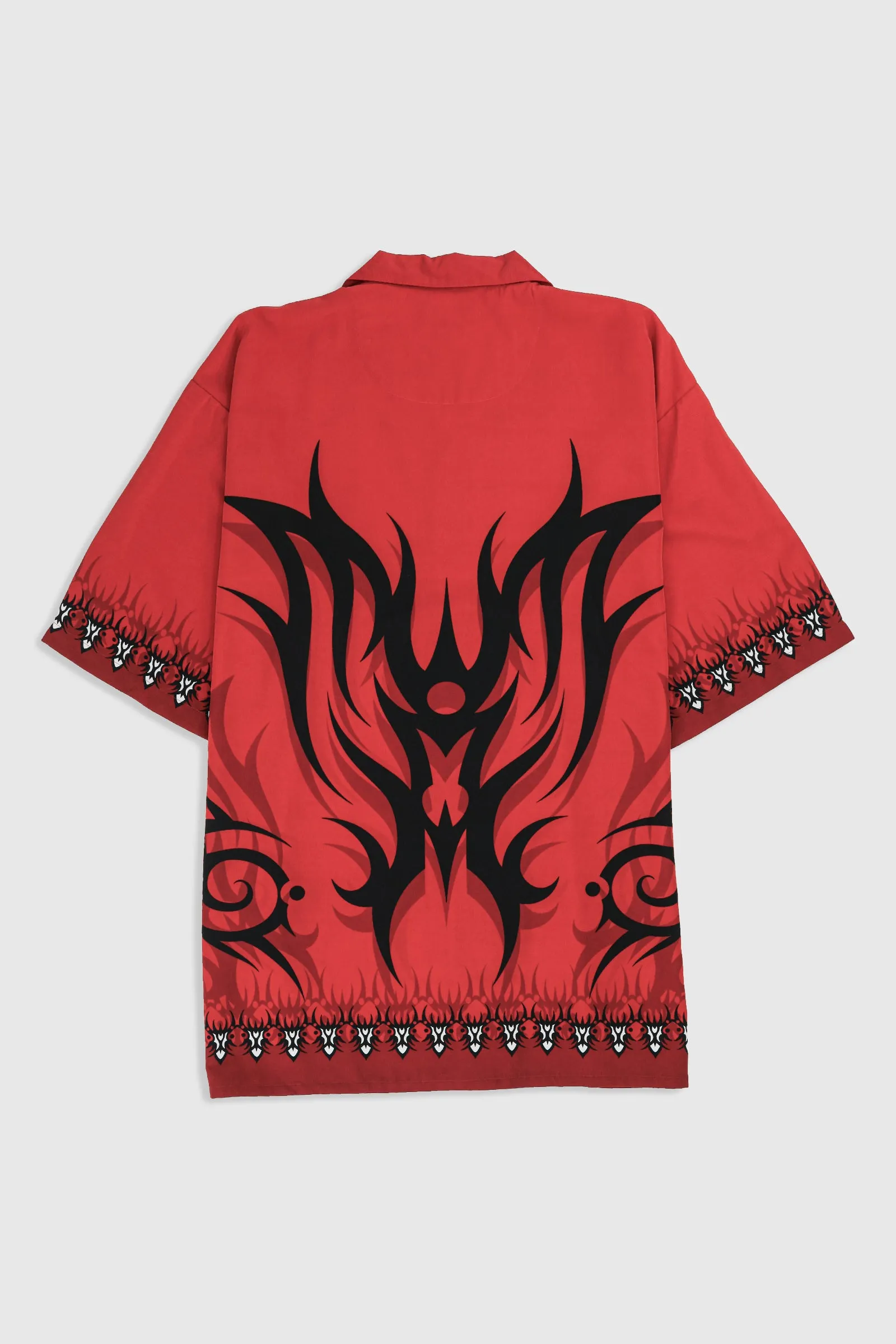 Deadstock Dragonfly Red Tribal Camp Shirt - XXXL