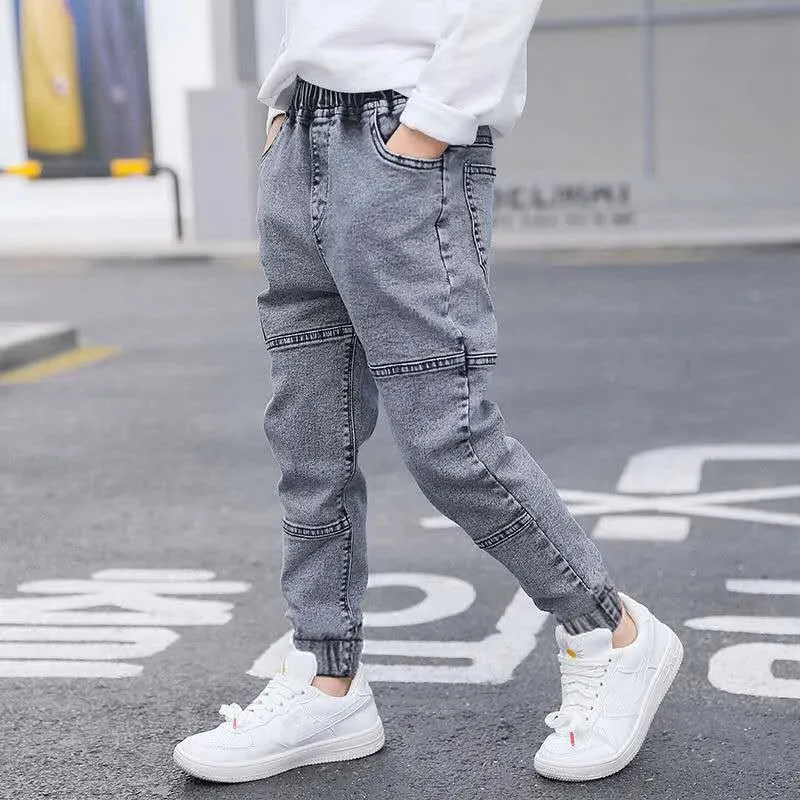 DIIMUU Kids Baby Boys Clothes Jeans Fashion Trousers Denim Pants 5-11 Years Children Wear Clothing Toddler Bottoms