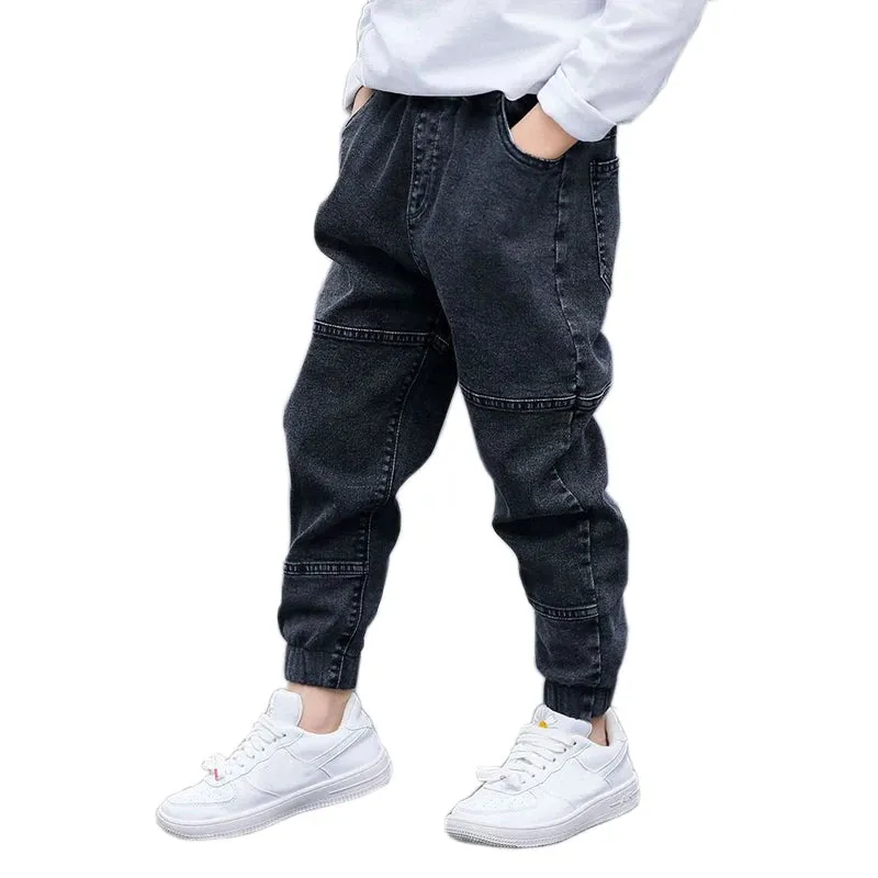 DIIMUU Kids Baby Boys Clothes Jeans Fashion Trousers Denim Pants 5-11 Years Children Wear Clothing Toddler Bottoms