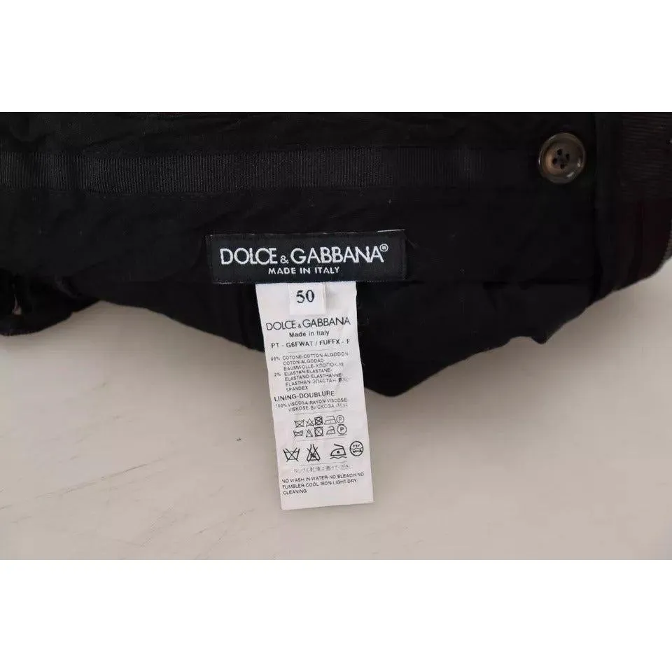 Dolce & Gabbana Brown Skinny Men Cotton Stretch Pants