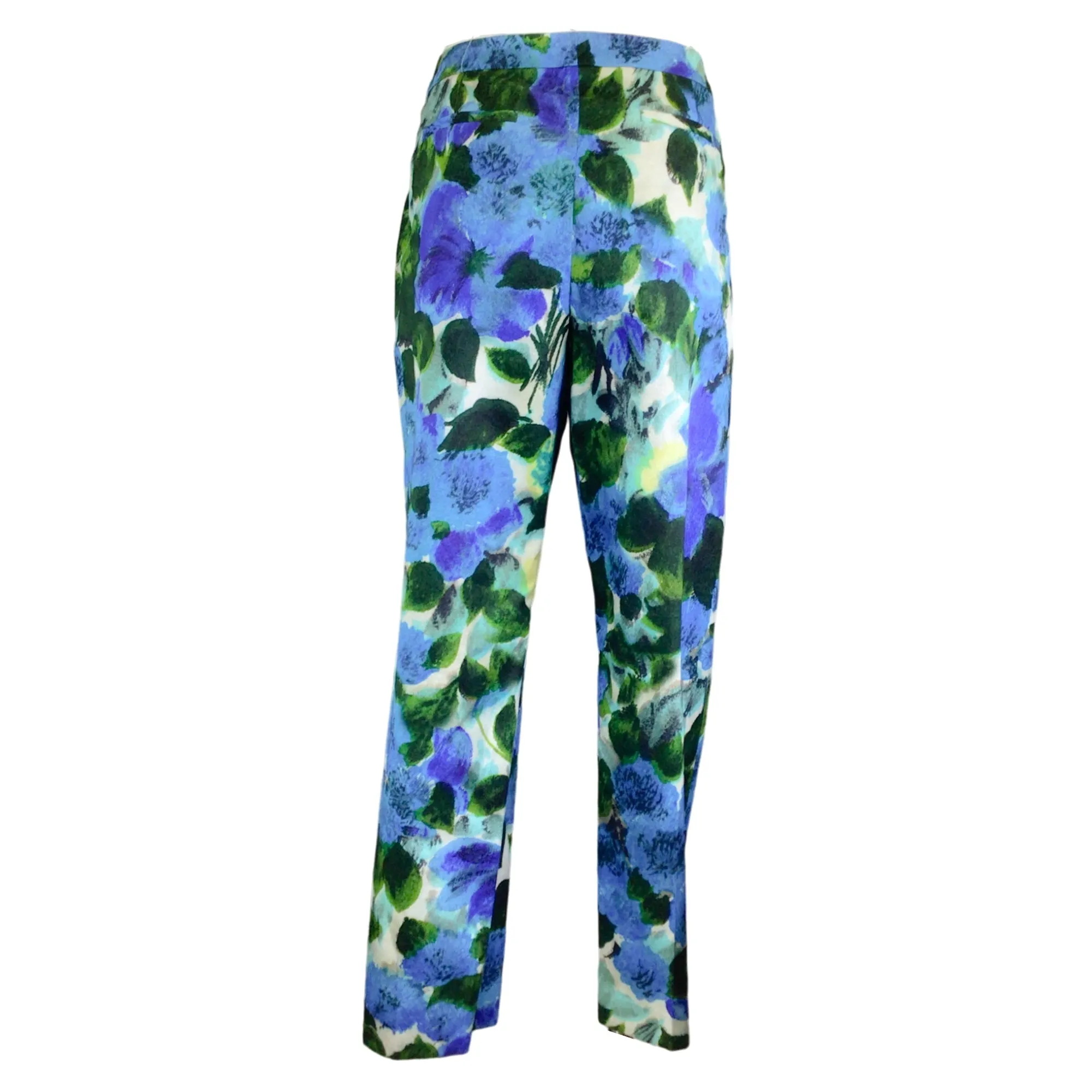 Dries Van Noten Blue / Green Multi Printed Cotton Pants