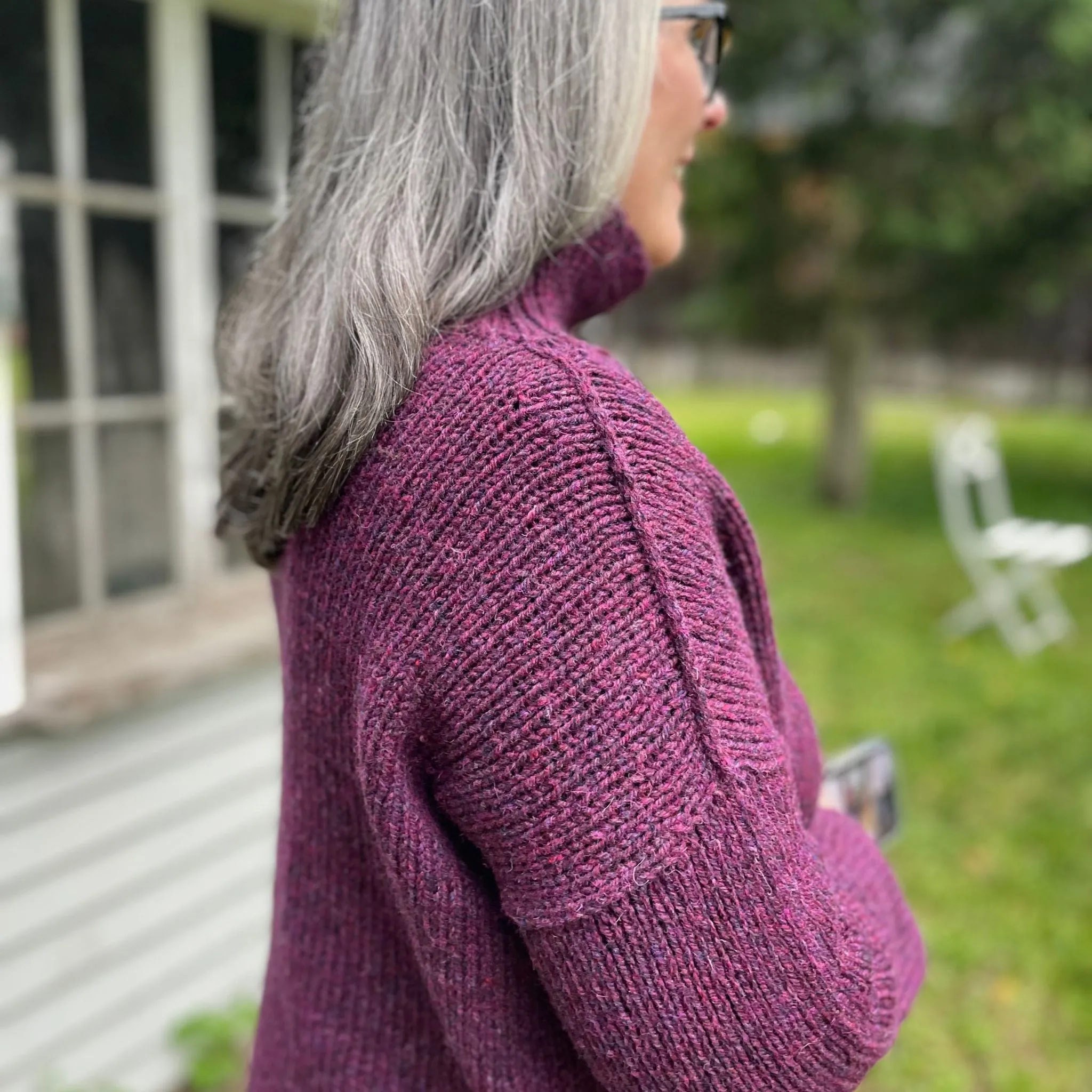 Dunrobin Sweater Kit in Studio Donegal Irish Heather