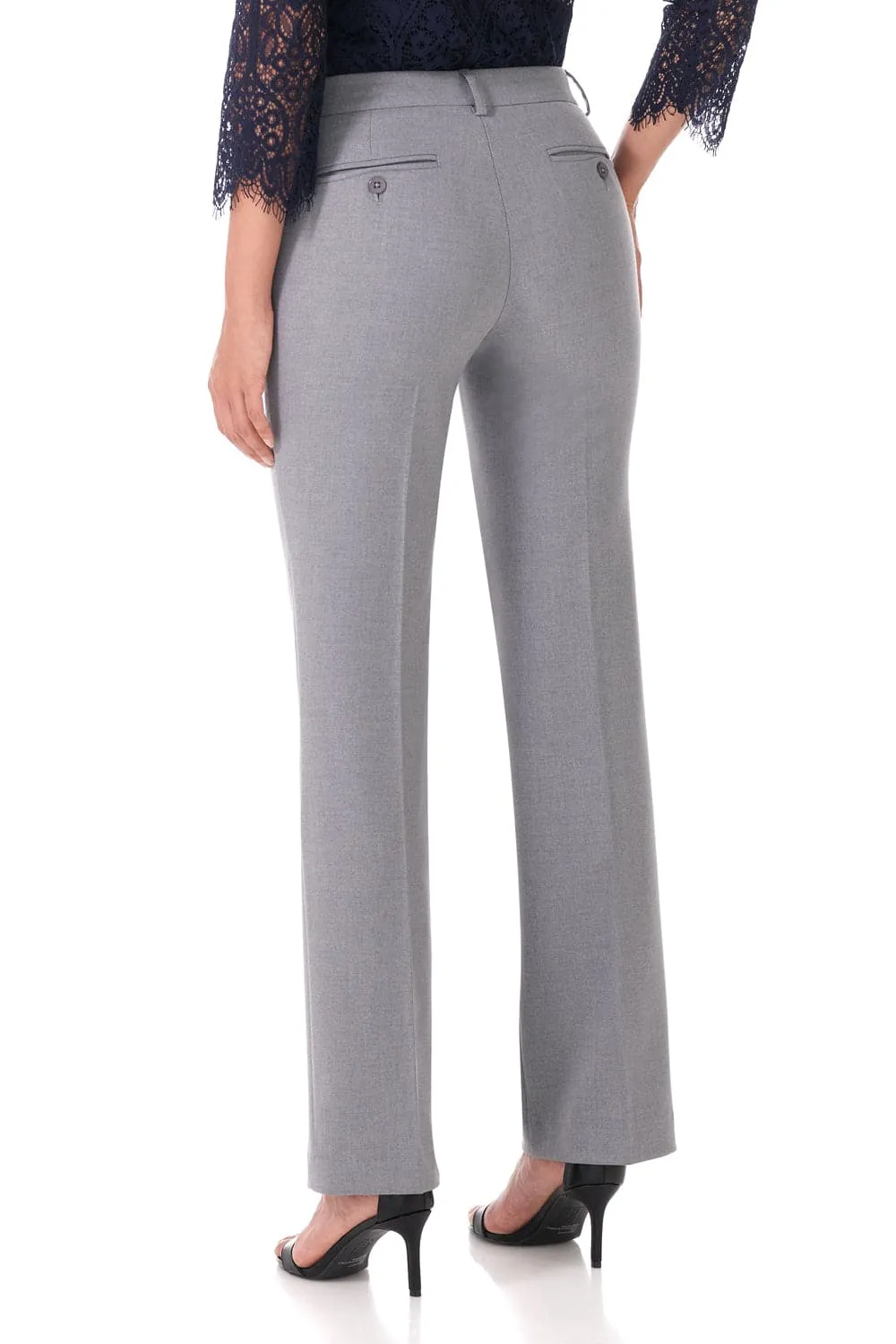 Easy care straight leg trouser dress pants