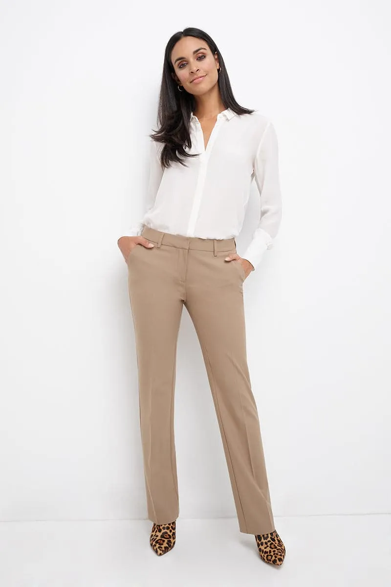 Easy care straight leg trouser dress pants