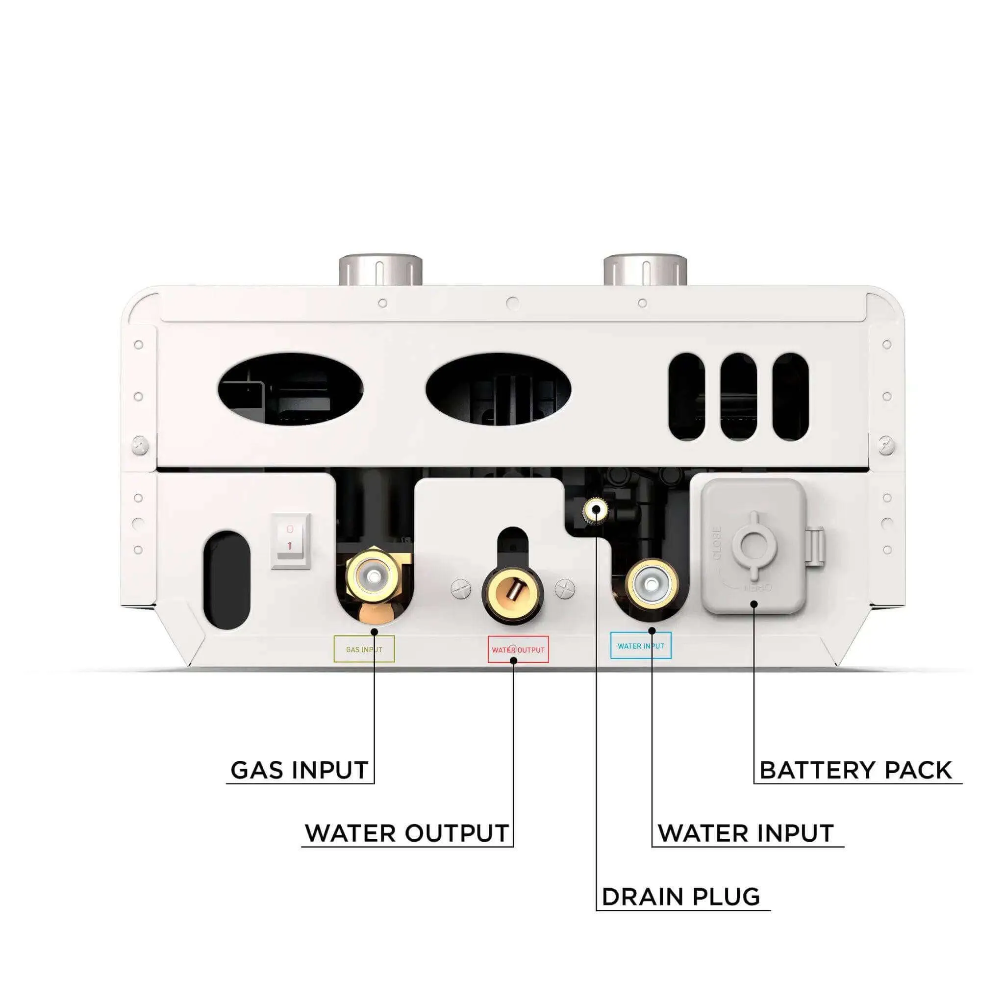 Eccotemp EL7 Luxe Outdoor Portable Tankless Water Heater with LED Display