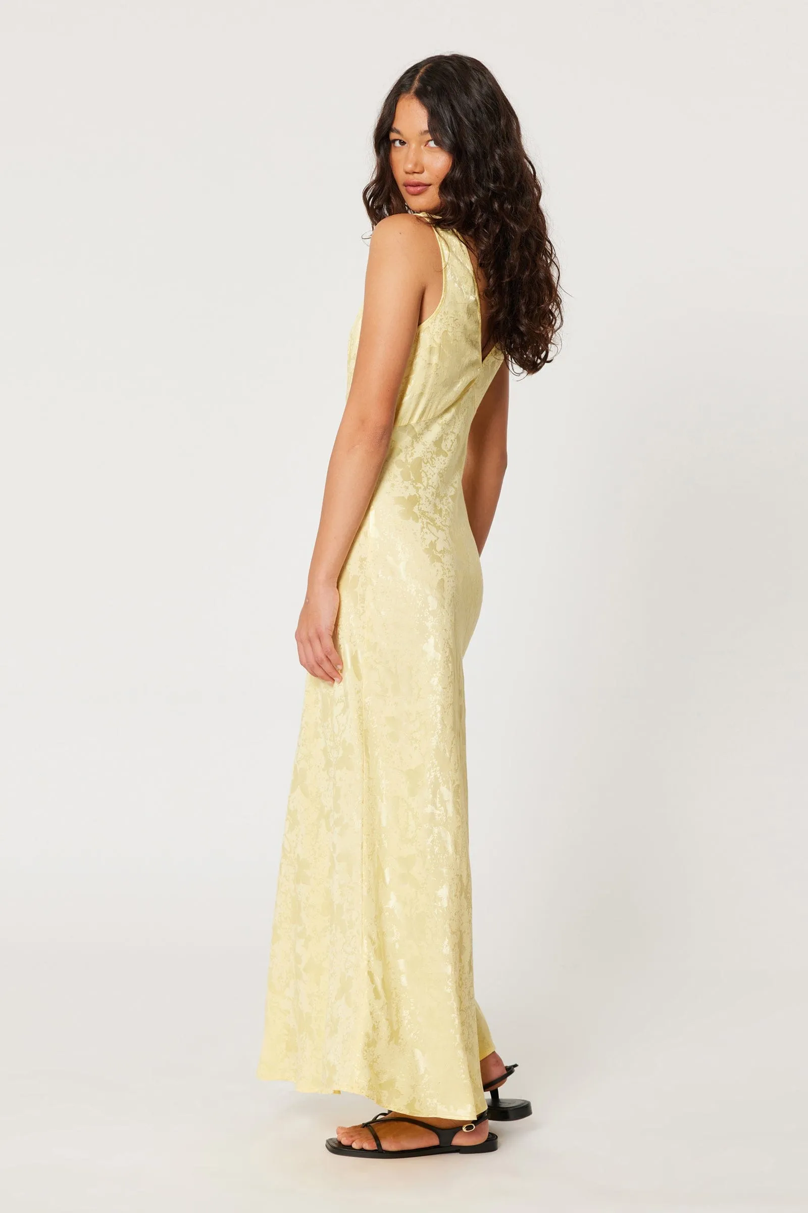 Eliza Limoncello Jacquard Maxi Dress