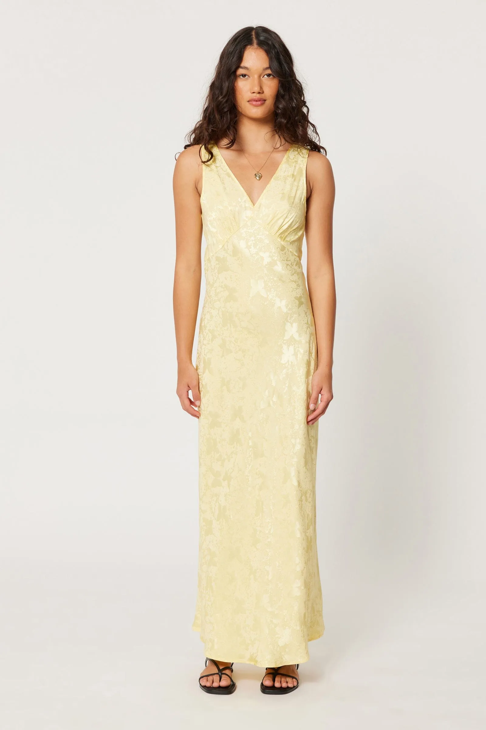 Eliza Limoncello Jacquard Maxi Dress