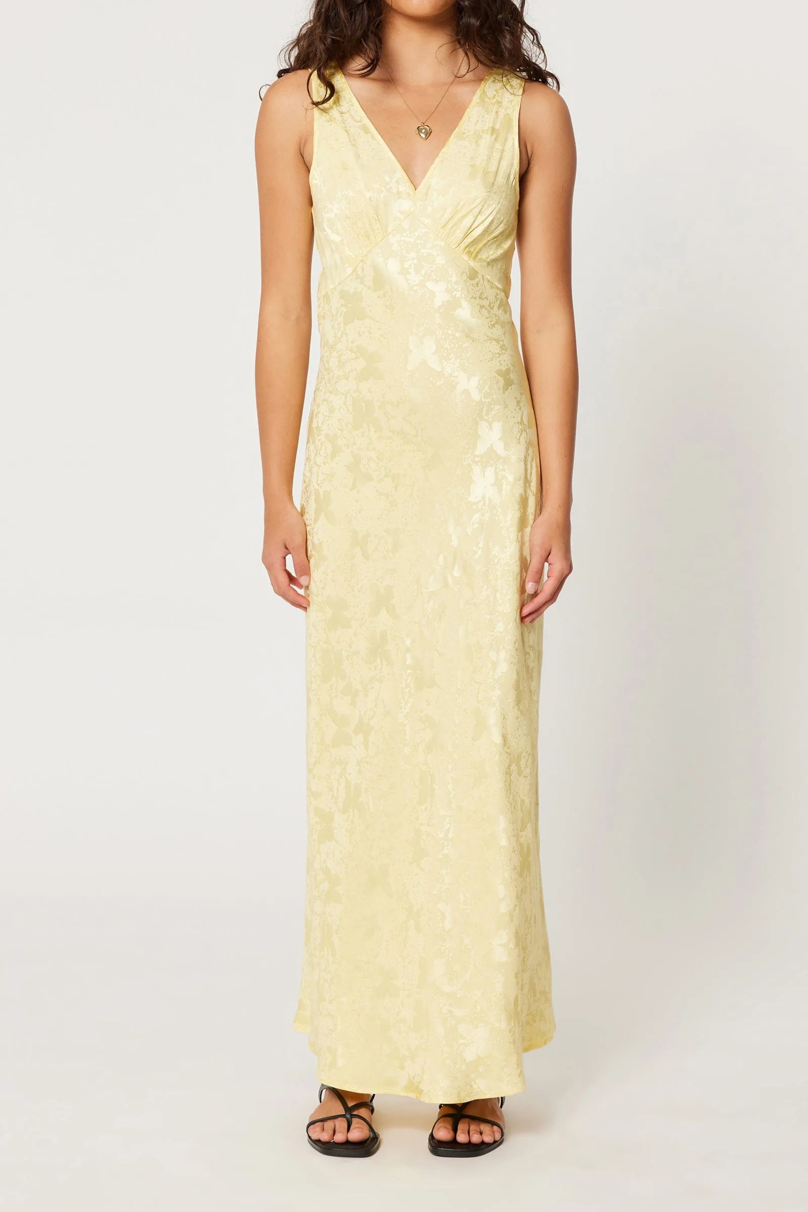 Eliza Limoncello Jacquard Maxi Dress