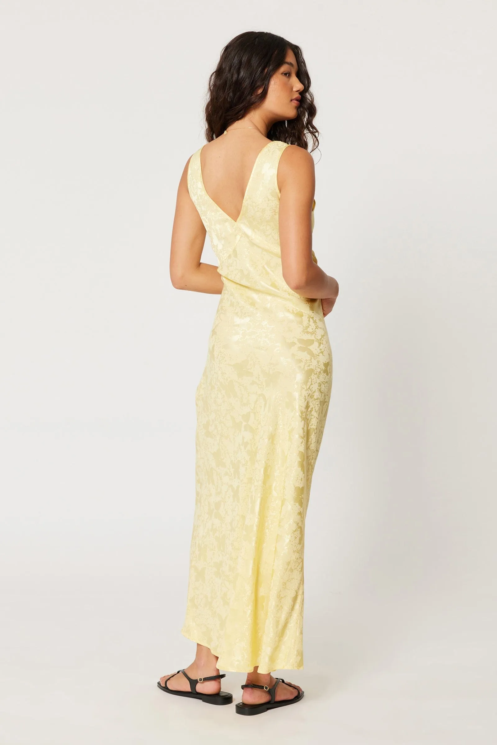 Eliza Limoncello Jacquard Maxi Dress