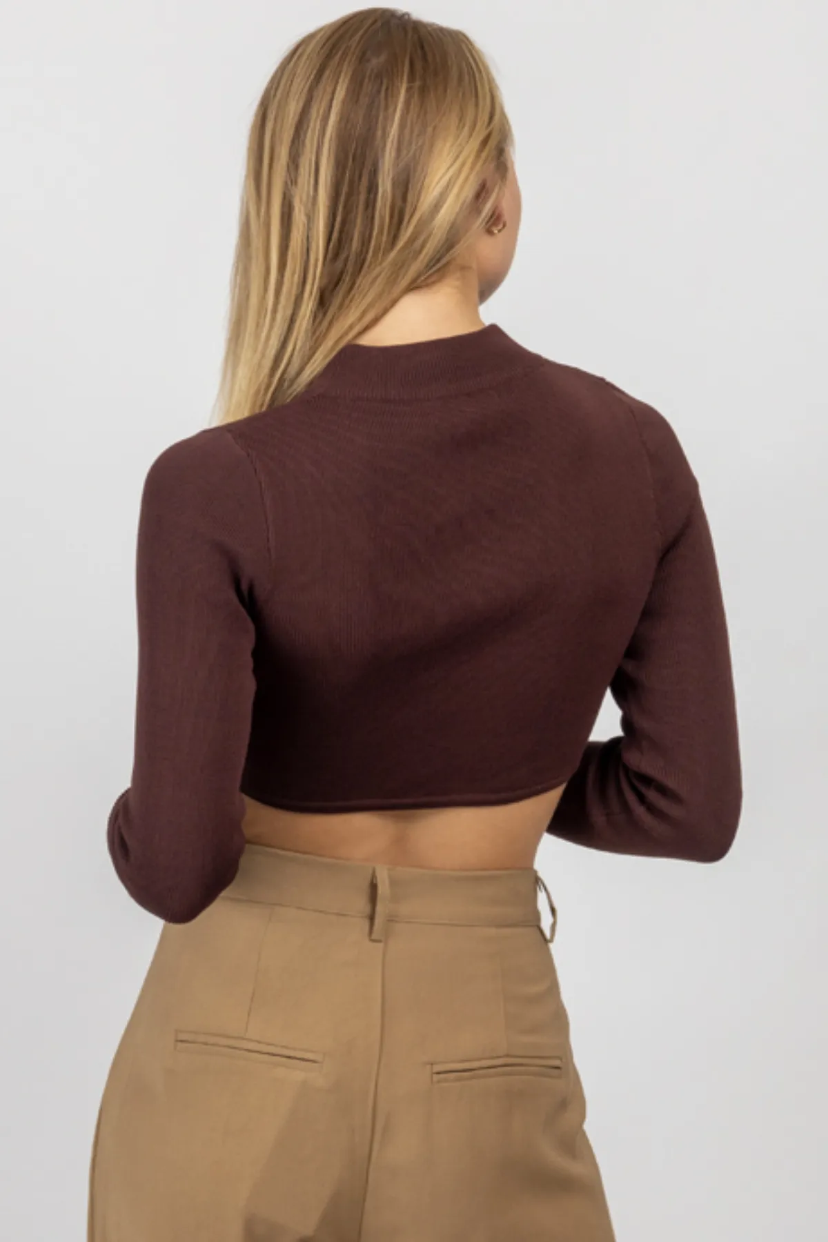 ESPRESSO BEAN UNDERBUST MOCK CROP