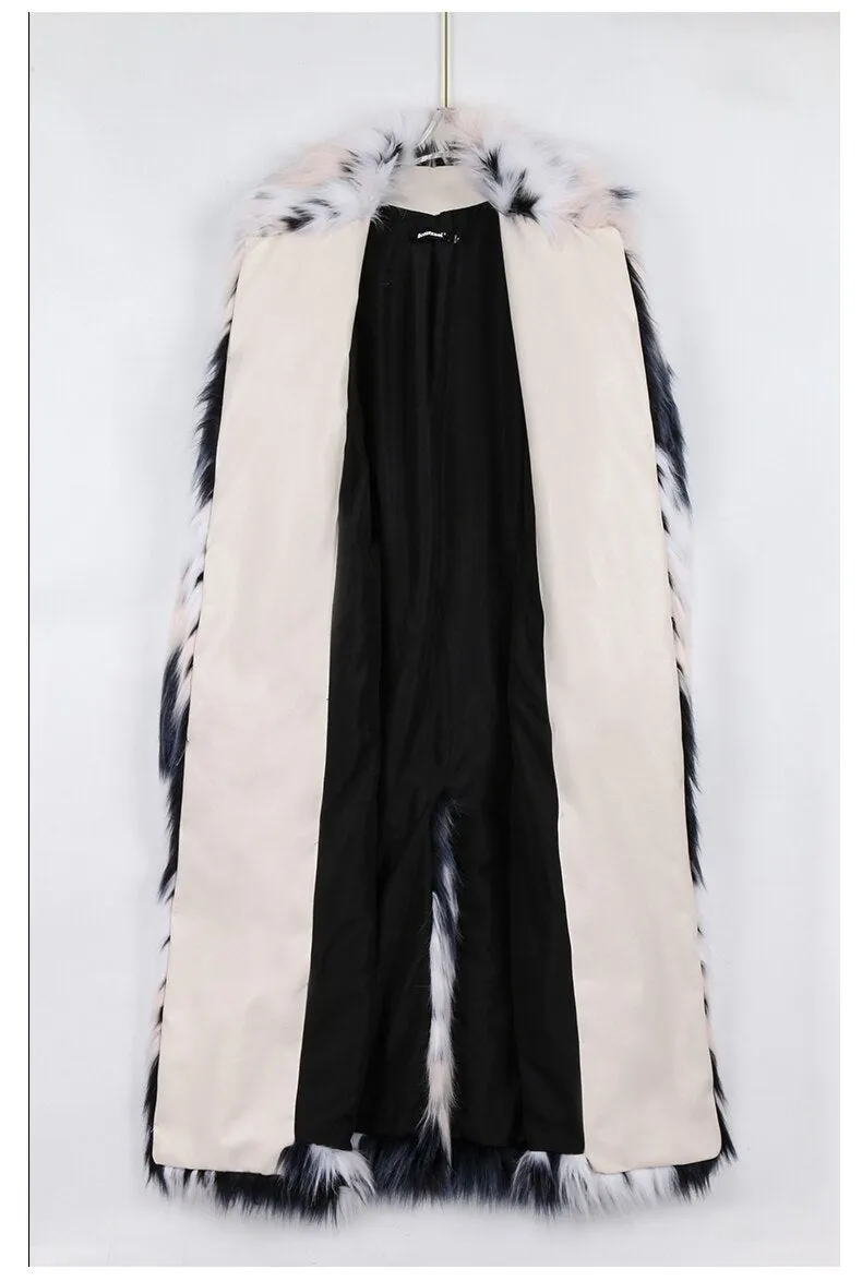 Fluffy Faux Fur Winter Overcoat