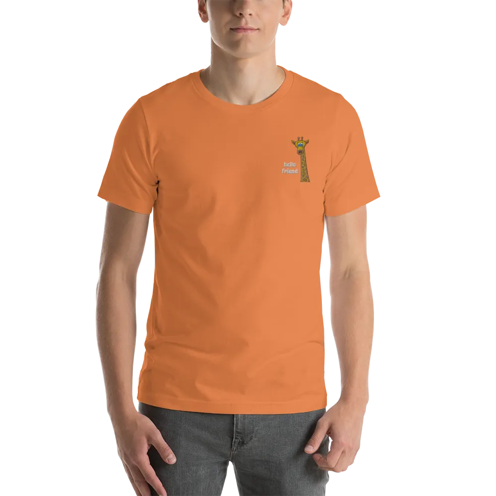 Friendly Giraffe Embroidered Tee (Adult XS-2XL)