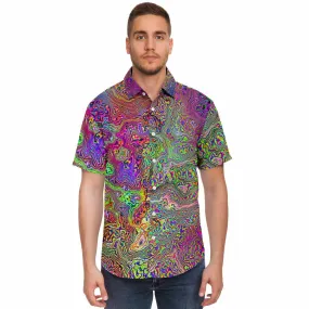 FRUITY Short Sleeve Button Down Shirt - HUBERT SOLCZYNSKI