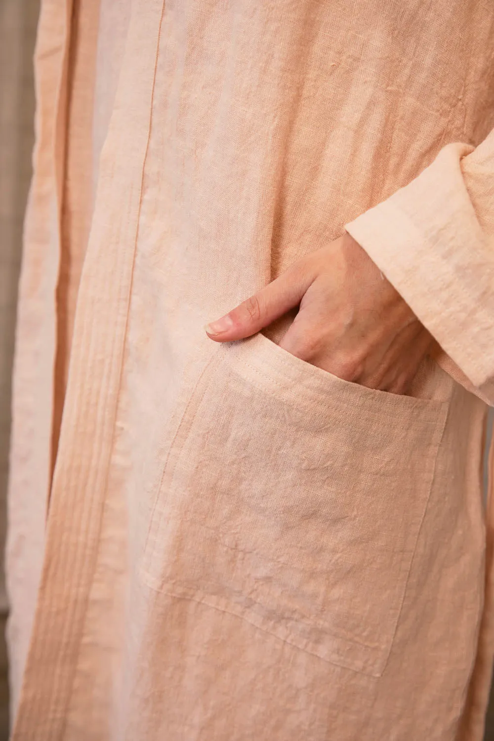 Fundamental Linen Robe - Blush