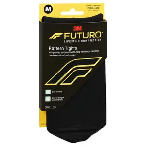 Futuro Lifestyle Compression Pattern Tights Moderate Medium Black, 1 Each By Futuro