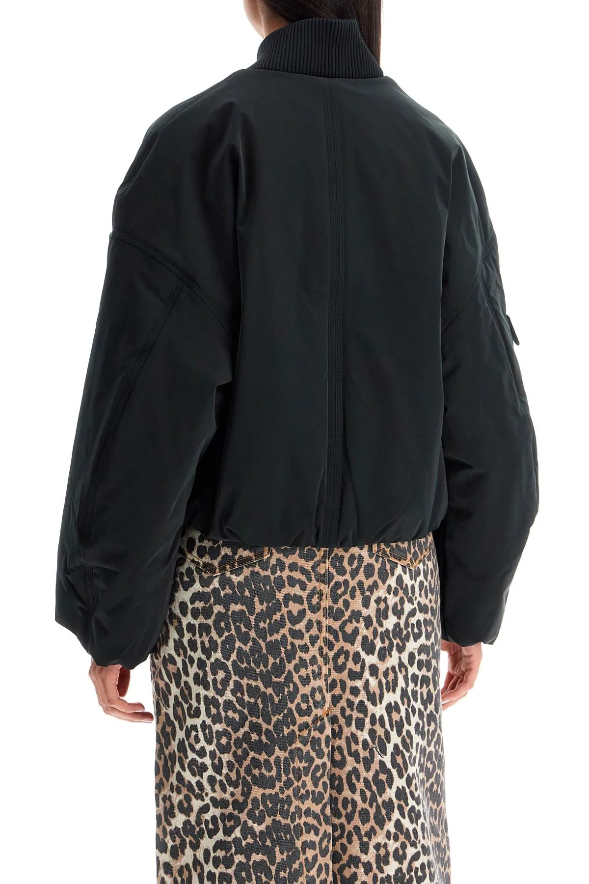 GANNI short oversized bomber jacket