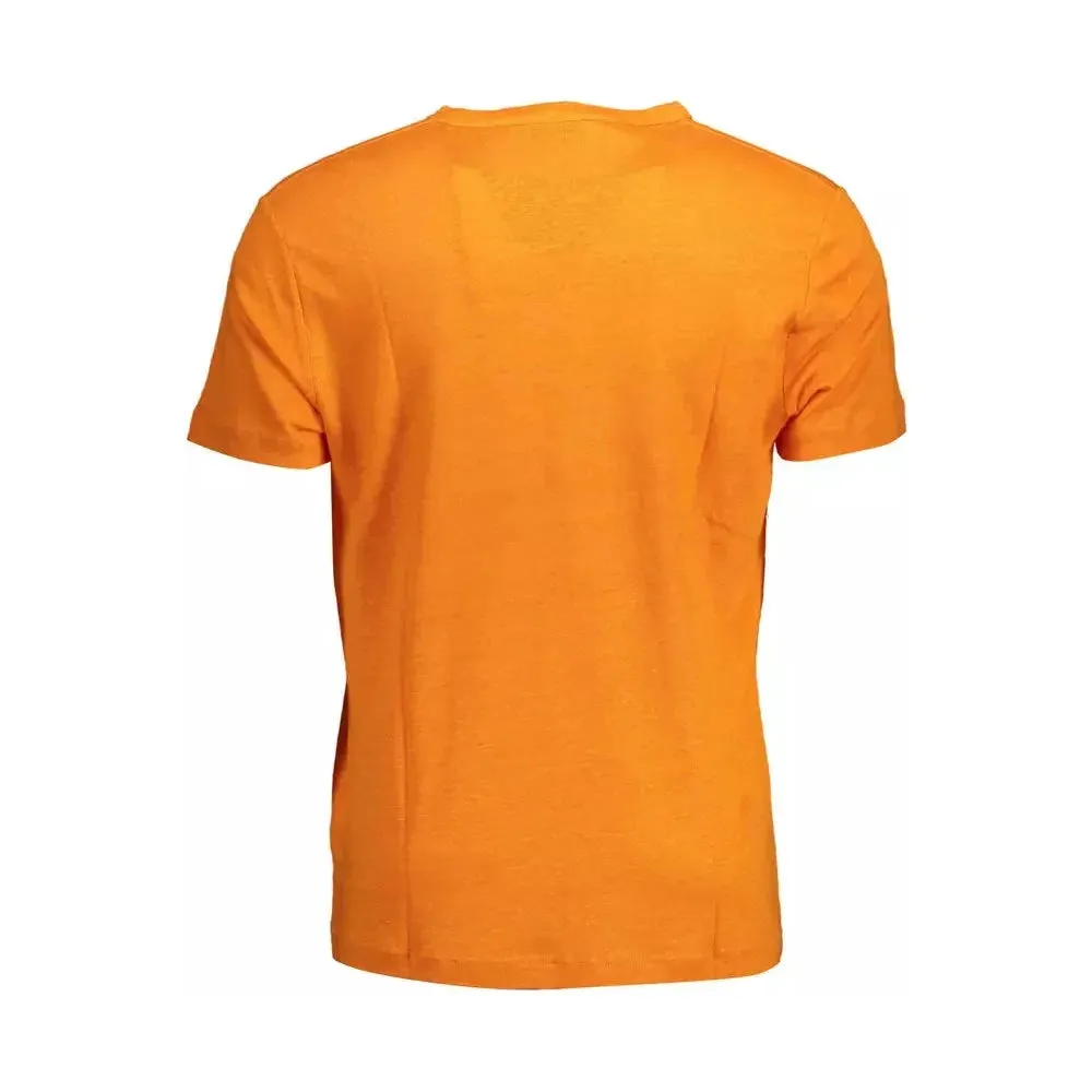 Gant Orange Linen Men T-Shirt