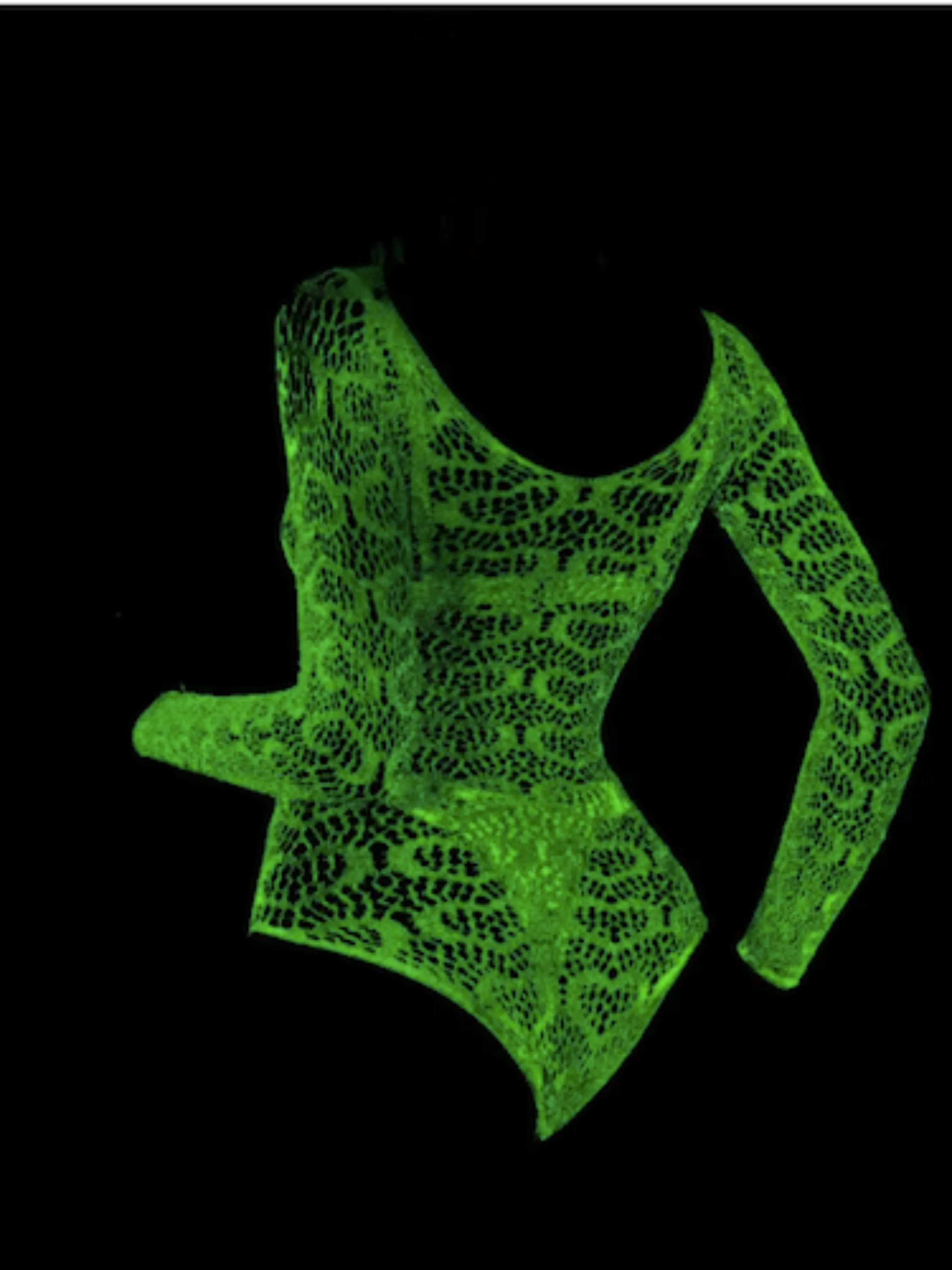 Glow In The Dark Open Crotch Mesh Body