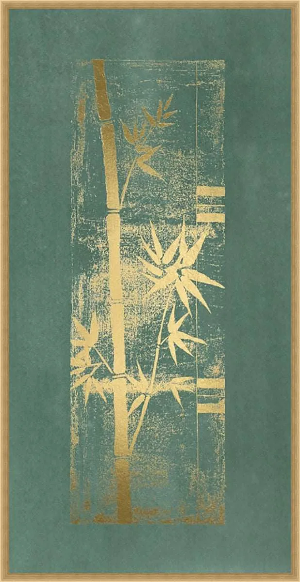 Gold Foil Bamboo I Framed Fine Art Print