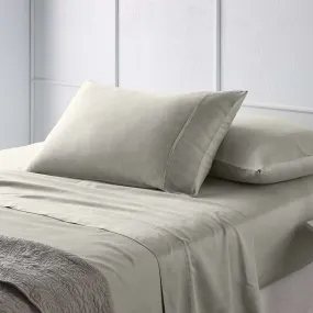 Grey Bamboo Cotton Bed Sheet Set