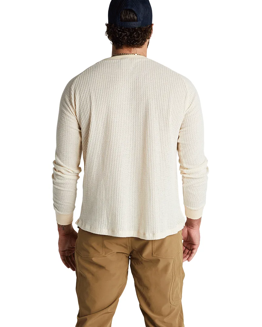 Grey Cliff Waffle Long-Sleeve Top