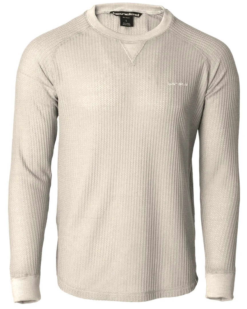 Grey Cliff Waffle Long-Sleeve Top