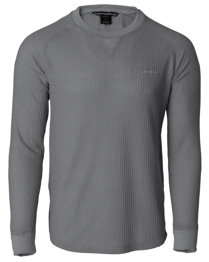 Grey Cliff Waffle Long-Sleeve Top