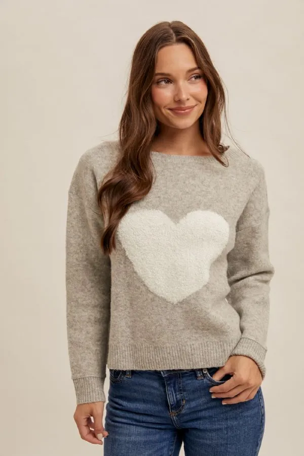 Heart Motif Sweater