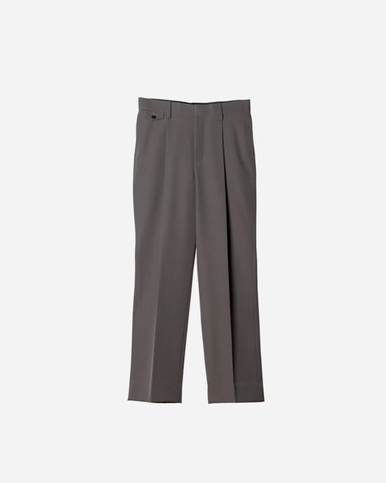 HEAVY WOOL ONETUCK STRAIGHT TROUSERS .10【GUNMETAL】