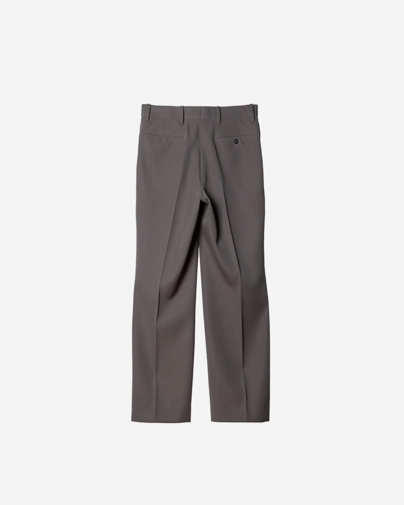 HEAVY WOOL ONETUCK STRAIGHT TROUSERS .10【GUNMETAL】