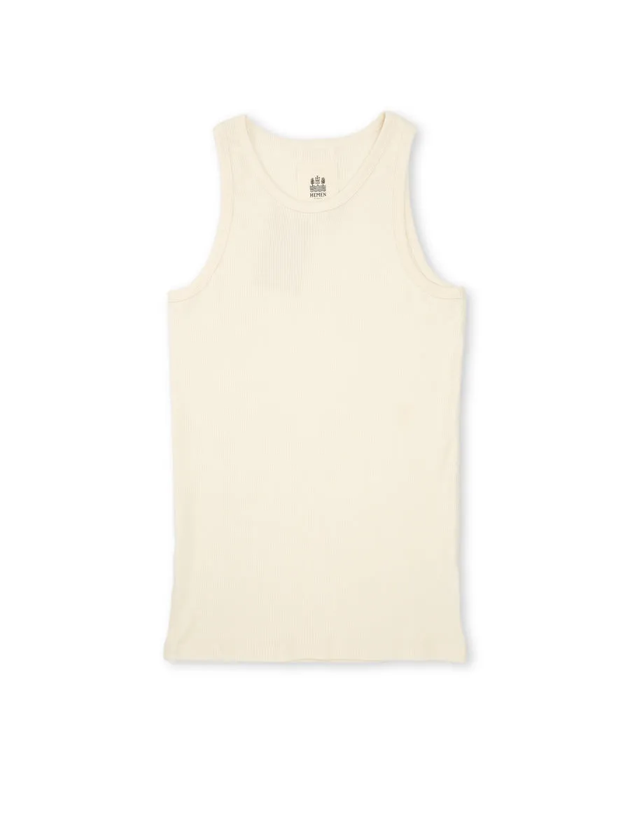 Hemen Biarritz Gari Cream Organic Cotton Vest