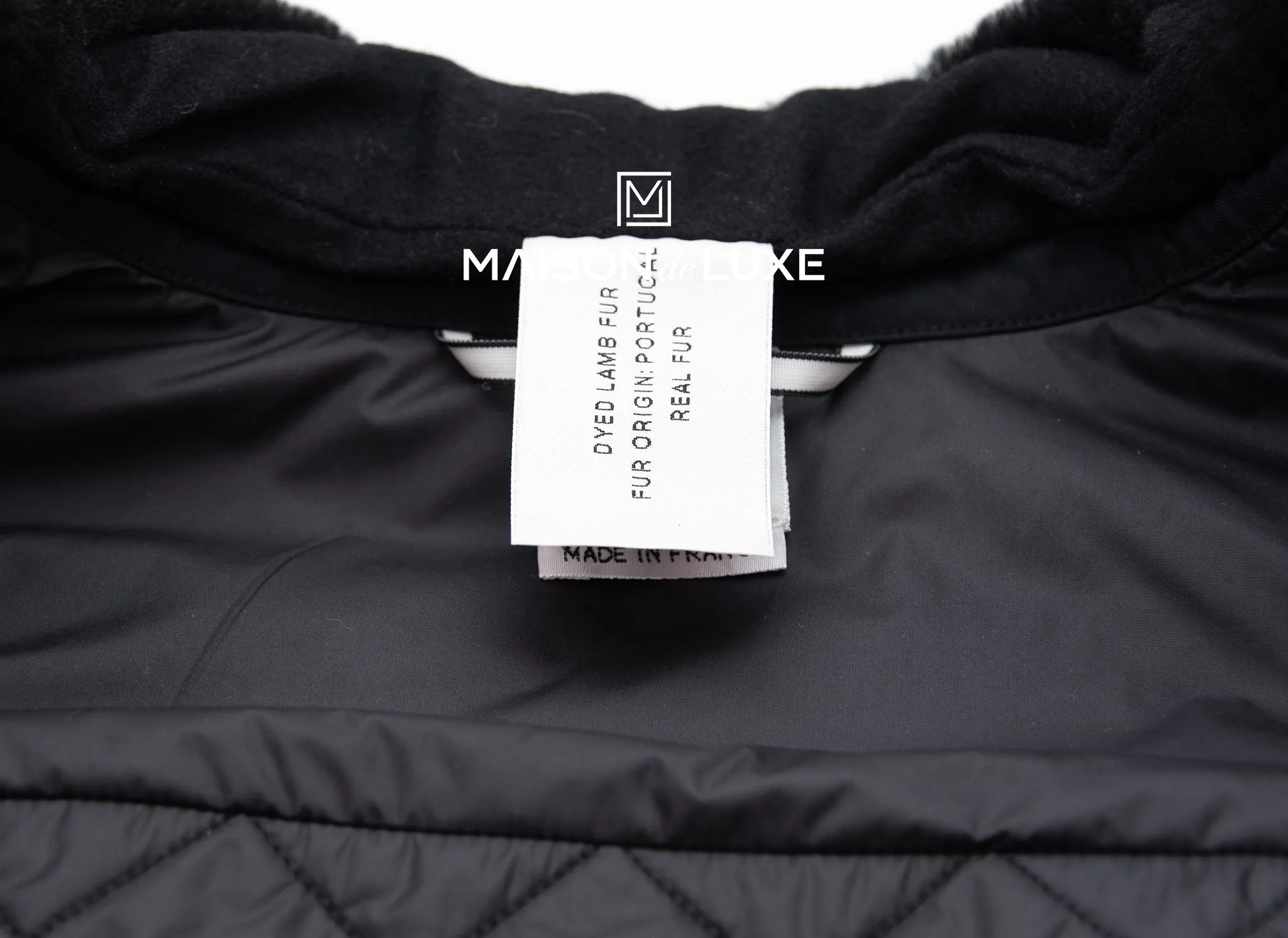 Hermes Black Wool Quilted Aviator Jacket 38