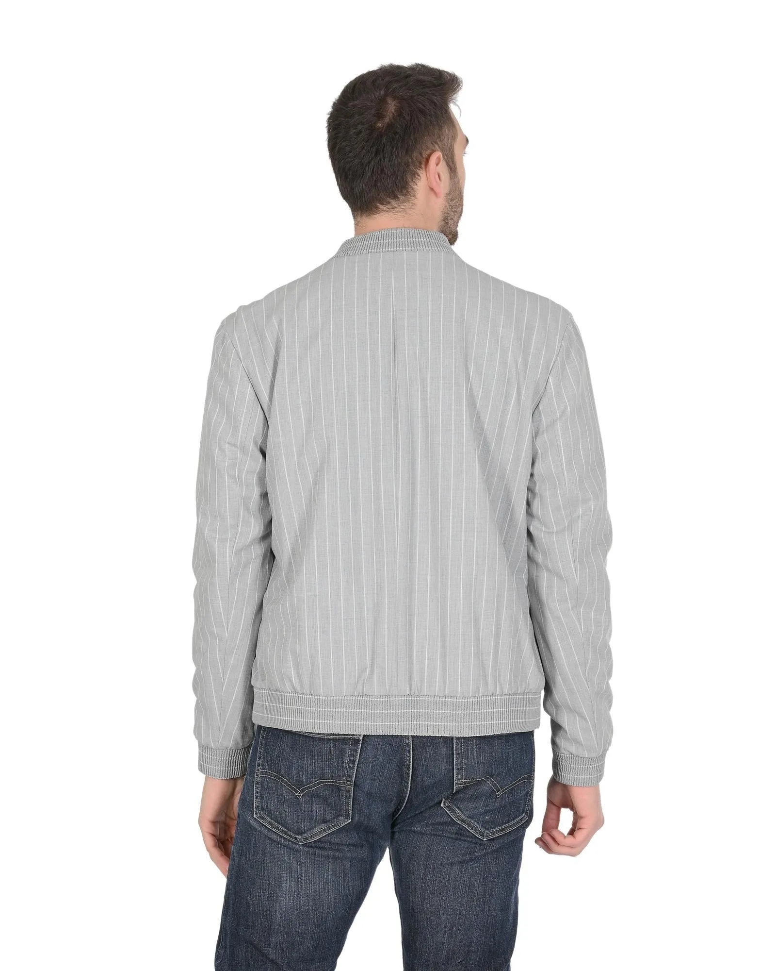 Hugo Boss Mens Striped Bomber Jacket