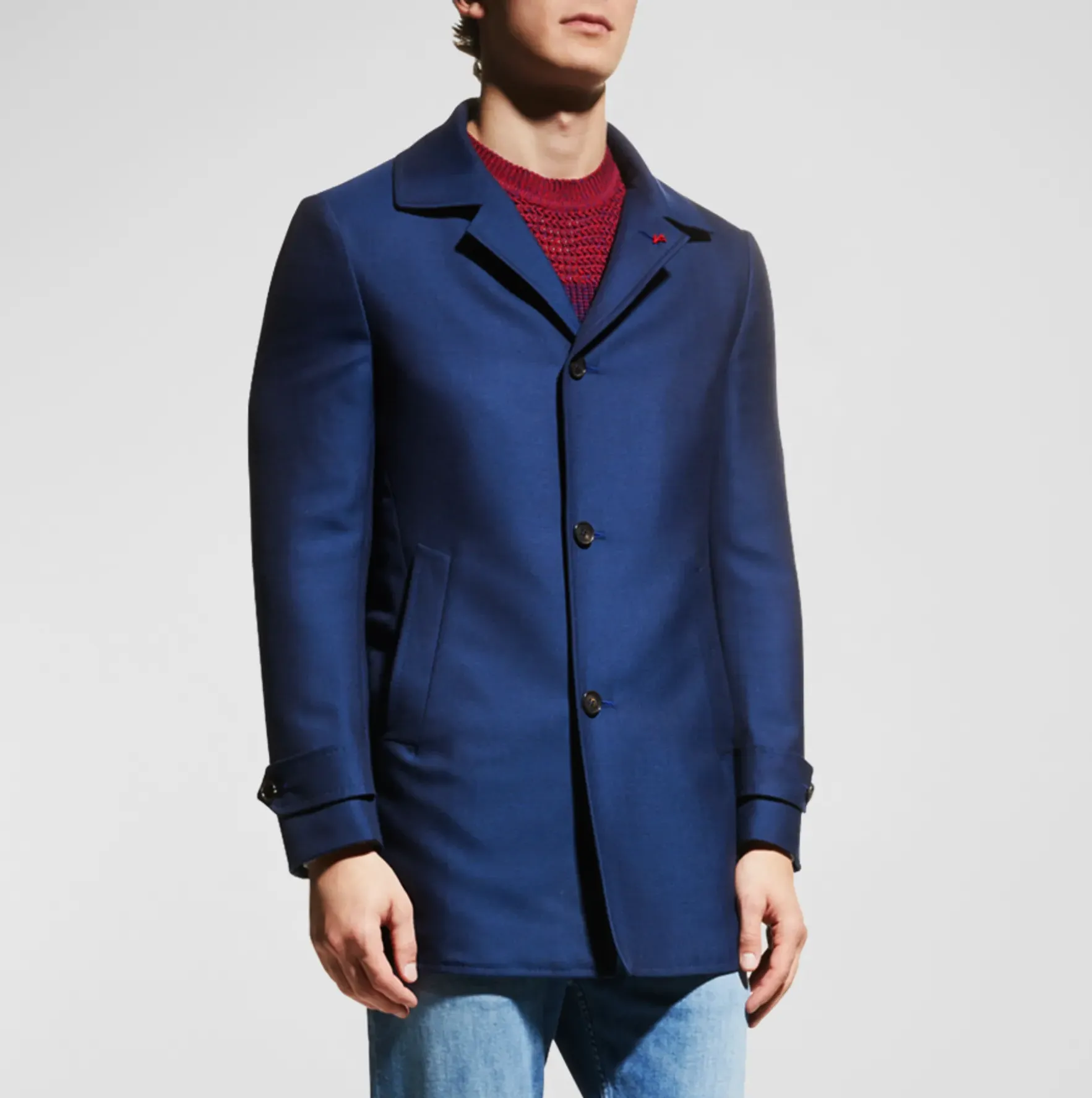 Isaia Wool-Cashmere Walking Coat