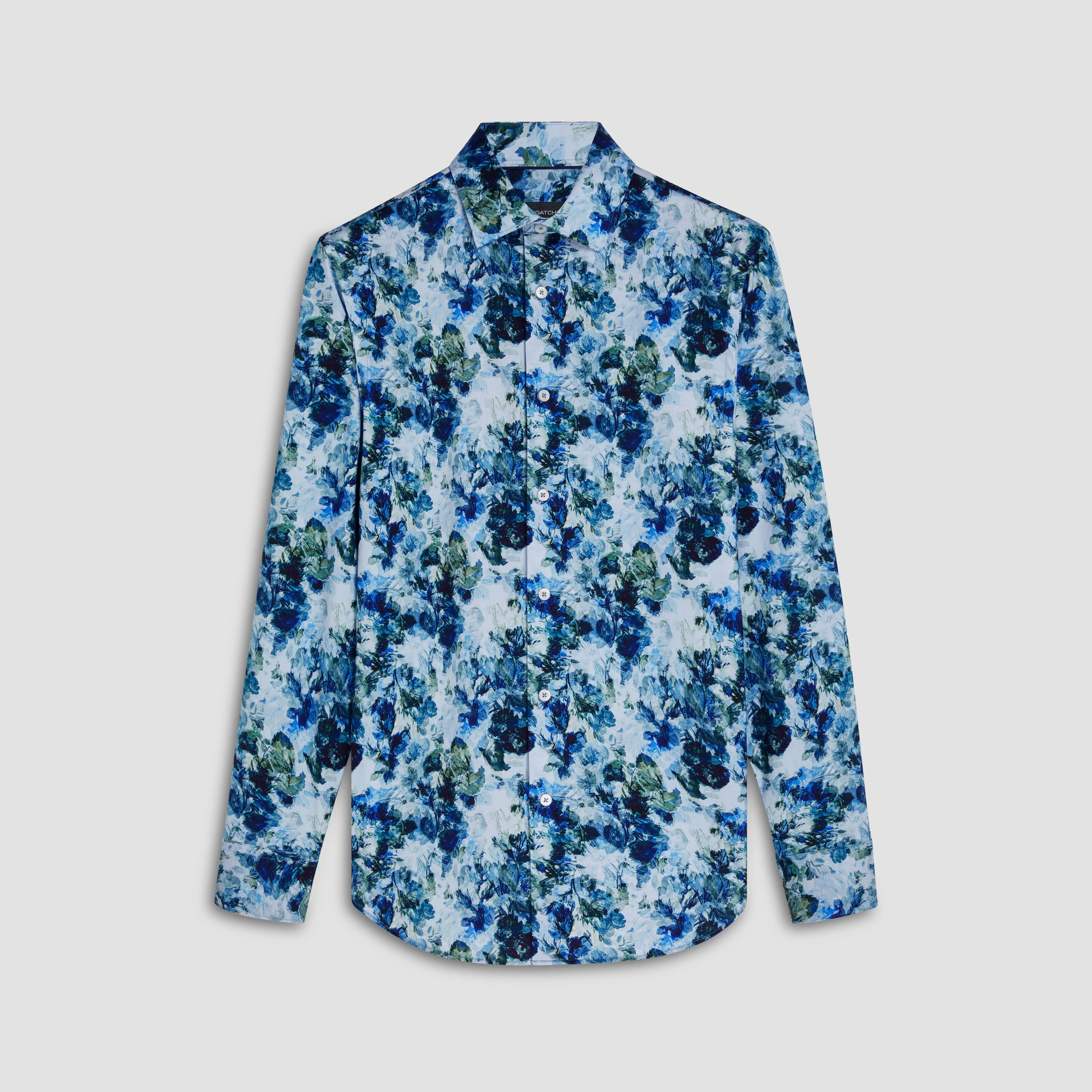 James Aquarelle Leaf Print OoohCotton Shirt