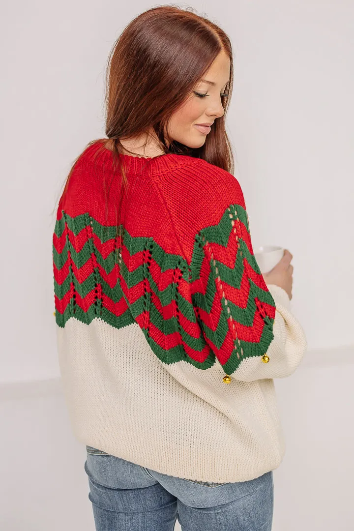 Jingle Bells Chevron Sweater